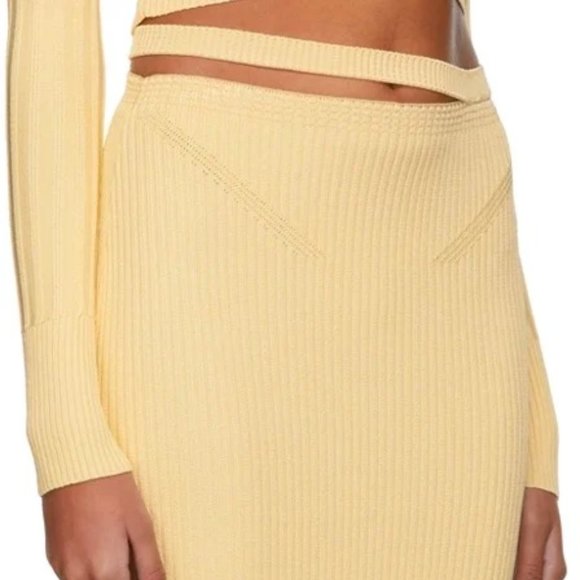 Anna October - Yellow Stevi Knitted Midi Skirt - 2022 season Brand new without t - Picture 8 of 9